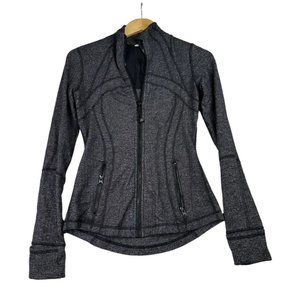 Lululemon Define Jacket Heathered Herringbone Heathered Black sz 6